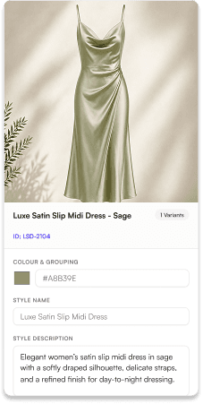 Luxe Satin Slip Midi Dress Card