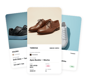 Range Boards, product visual cards with style details, color variants, and buy grades