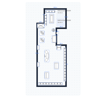 Visual Merchandising, interactive floor plan and fixture layout designer