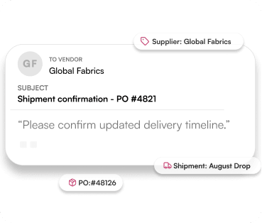 Vendor email, without the back-and-forth.