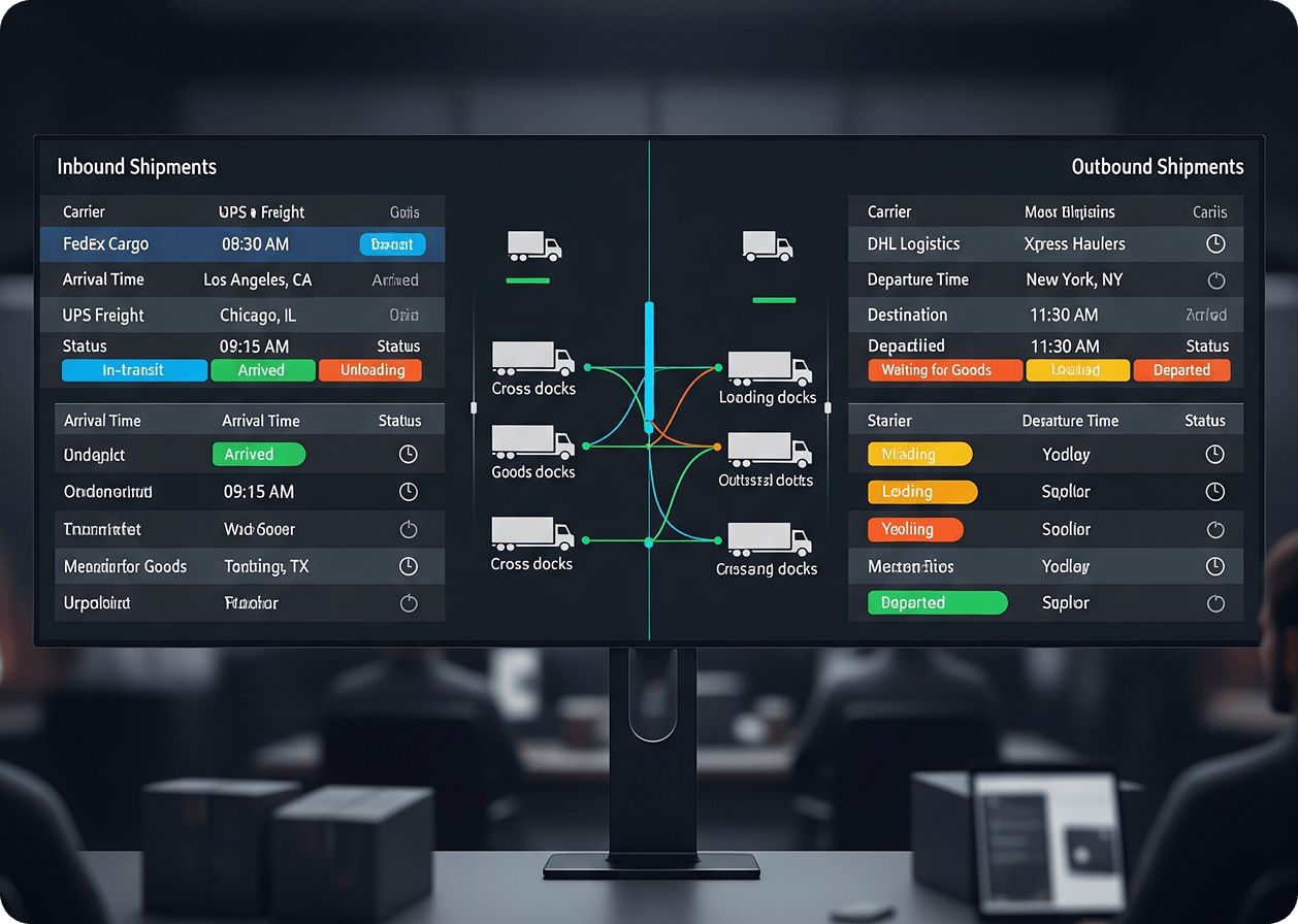 Capacity Optimisation, Match incoming and outgoing loads to maximise truck fill rates.