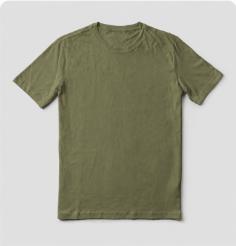 Vintage Oversized Cotton Tee - Olive